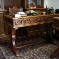 Wood Carved Desks & Bookcases